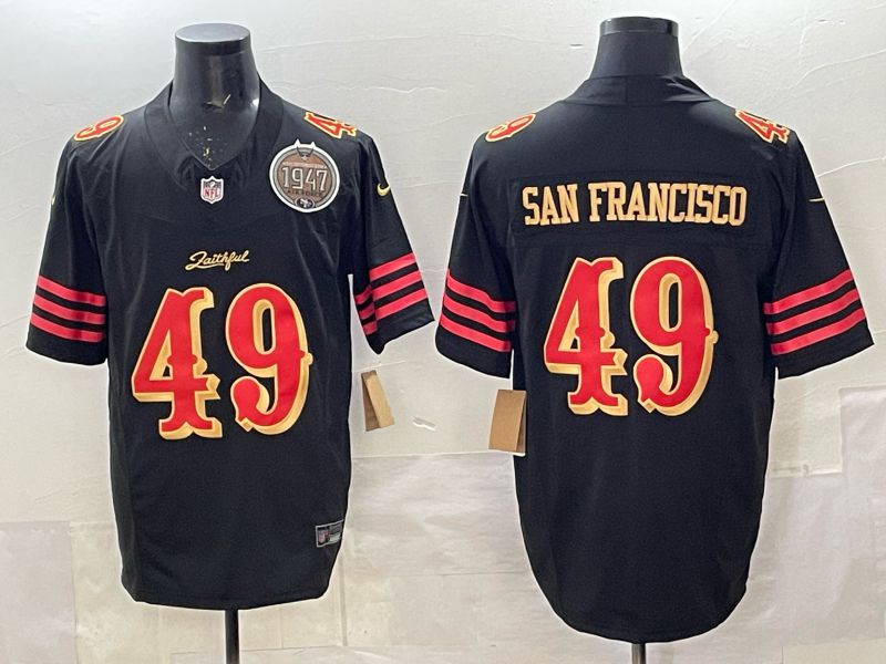 Men 2025 San Francisco 49ers #49 San francisco black 5th generation Nike Limited NFL Jersey style 0012->san francisco 49ers->NFL Jersey